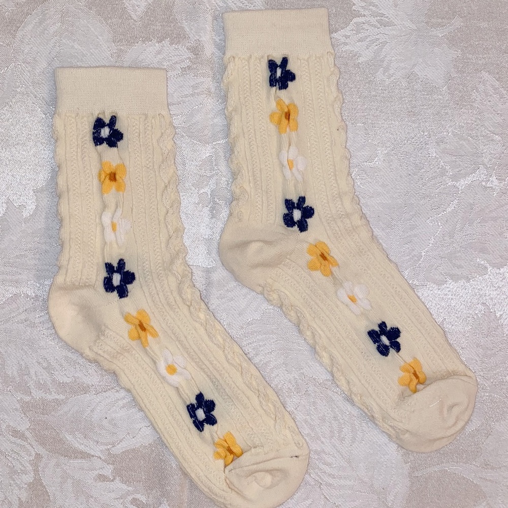Cottagecore vintage floral socks